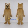 Custom Tan Dog Character Mascot Costume Adult Full Body Suit for Community Events