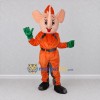 Custom Pink and Orange Elephant in a Festive Outfit Mascot Costume Adult Full Body Suit for Holiday Events