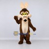 Custom Brown and Cream Coyote Character Mascot Costume Adult Full Body Suit for Theme Parties Custom Brown and Cream Coyote Character Mascot Costume Adult Full Body Suit for Theme Parties
