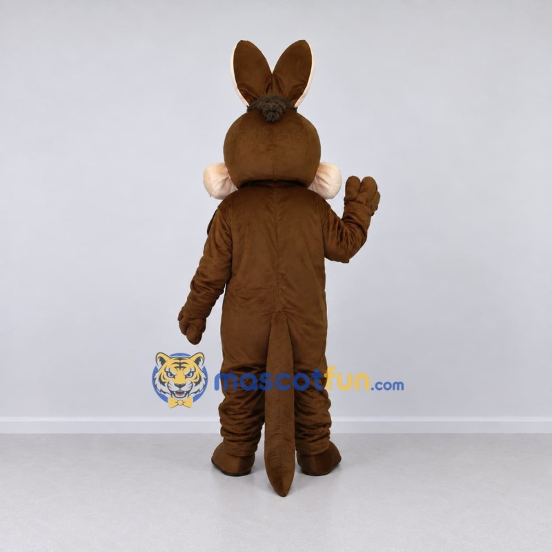 Custom Brown and Cream Coyote Character Mascot Costume Adult Full Body Suit for Theme Parties Custom Brown and Cream Coyote Character Mascot Costume Adult Full Body Suit for Theme Parties