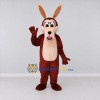 Custom Burgundy and Cream Rabbit Mascot Costume Adult Full Body Suit for Easter Events Custom Burgundy and Cream Rabbit Mascot Costume Adult Full Body Suit for Easter Events