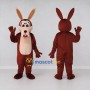 Custom Burgundy and Cream Rabbit Mascot Costume Adult Full Body Suit for Easter Events