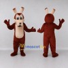 Custom Burgundy and Cream Rabbit Mascot Costume Adult Full Body Suit for Easter Events