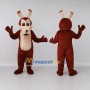 Custom Burgundy and Cream Rabbit Mascot Costume Adult Full Body Suit for Easter Events