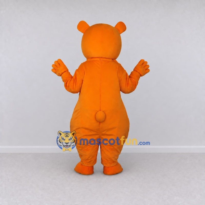 Custom Orange and White Teddy Bear Character Mascot Costume Adult Full Body Suit for Community Events Custom Orange and White Teddy Bear Character Mascot Costume Adult Full Body Suit for Community Events