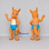 Custom Orange and Blue Kangaroo in Blue Shorts Mascot Costume Adult Full Body Suit for School Events