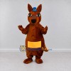 Custom Brown and Yellow Kangaroo in a Blue Hat Mascot Costume Adult Full Body Suit for Wildlife Events Custom Brown and Yellow Kangaroo in a Blue Hat Mascot Costume Adult Full Body Suit for Wildlife Events
