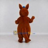Custom Brown and Yellow Kangaroo in a Blue Hat Mascot Costume Adult Full Body Suit for Wildlife Events Custom Brown and Yellow Kangaroo in a Blue Hat Mascot Costume Adult Full Body Suit for Wildlife Events