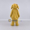 Custom Golden Yellow Shaggy Dog with Hair Bows Mascot Costume Adult Full Body Suit for Community Events Custom Golden Yellow Shaggy Dog with Hair Bows Mascot Costume Adult Full Body Suit for Community Events