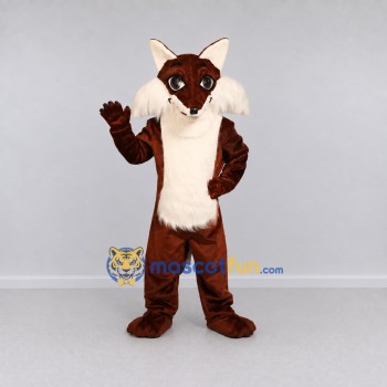 Custom Dark Brown and White Fox Character Mascot Costume Adult Full Body Suit for Wildlife Events