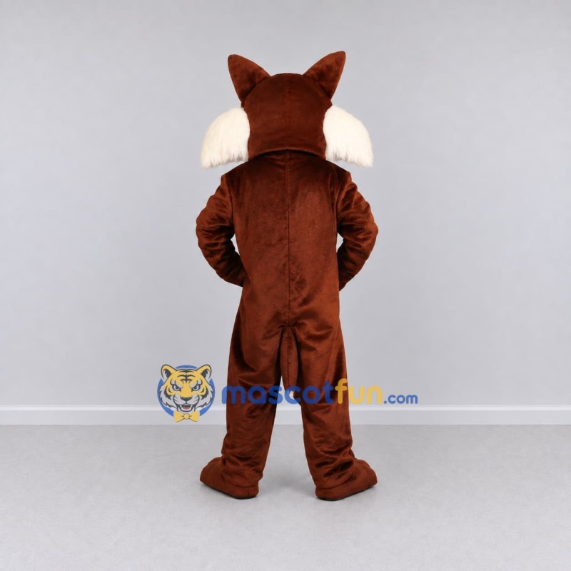 Custom Dark Brown and White Fox Character Mascot Costume Adult Full Body Suit for Wildlife Events