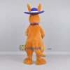 Custom Orange and Purple Kangaroo in a Cowboy Hat Mascot Costume Adult Full Body Suit for Outdoor Events Custom Orange and Purple Kangaroo in a Cowboy Hat Mascot Costume Adult Full Body Suit for Outdoor Events