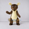 Custom Dark Brown and Cream Kangaroo Mascot Costume Adult Full Body Suit for Wildlife Events