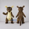 Custom Dark Brown and Cream Kangaroo Mascot Costume Adult Full Body Suit for Wildlife Events