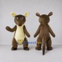 Custom Dark Brown and Cream Kangaroo Mascot Costume Adult Full Body Suit for Wildlife Events