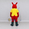 Custom Red and Yellow Rabbit in a T-Shirt Mascot Costume Adult Full Body Suit for School Events