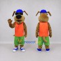 Custom Brown and Orange Dog in Sunglasses and Sportswear Mascot Costume Adult Full Body Suit for Sports Events