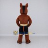 Custom Brown and Black Donkey in Sports Shorts Mascot Costume Adult Full Body Suit for Sports Events Custom Brown and Black Donkey in Sports Shorts Mascot Costume Adult Full Body Suit for Sports Events