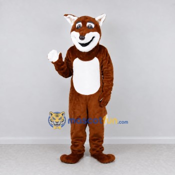 Custom Brown and White Fox Mascot Costume Adult Full Body Suit for Wildlife Events Custom Brown and White Fox Mascot Costume Adult Full Body Suit for Wildlife Events