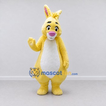 Custom Yellow and White Rabbit Mascot Costume Adult Full Body Suit for Easter Events Custom Yellow and White Rabbit Mascot Costume Adult Full Body Suit for Easter Events