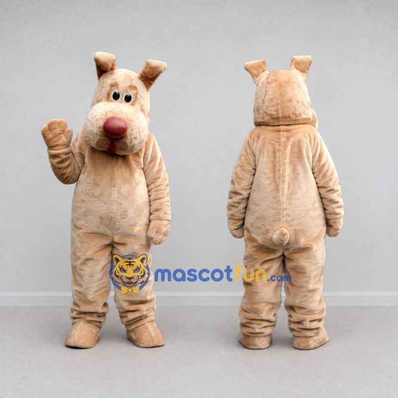 Custom Cream Dog Character Mascot Costume Adult Full Body Suit for Community Events Custom Cream Dog Character Mascot Costume Adult Full Body Suit for Community Events