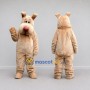 Custom Cream Dog Character Mascot Costume Adult Full Body Suit for Community Events