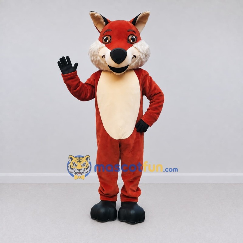 Custom Red Brown and Cream Fox Mascot Costume Adult Full Body Suit for Wildlife Events Custom Red Brown and Cream Fox Mascot Costume Adult Full Body Suit for Wildlife Events