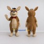 Custom Tan and Cream Kangaroo with a Bow Tie Mascot Costume Adult Full Body Suit for School Events