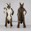 Custom Brown and White Wolf Mascot Costume Adult Full Body Suit for Sports Events