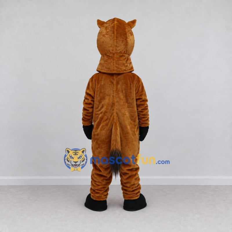 Custom Brown and White Horse Mascot Costume Adult Full Body Suit for Farm Events Custom Brown and White Horse Mascot Costume Adult Full Body Suit for Farm Events