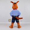 Custom Orange and Blue Dog in a Shirt and Shorts Mascot Costume Adult Full Body Suit for School Events Custom Orange and Blue Dog in a Shirt and Shorts Mascot Costume Adult Full Body Suit for School Events