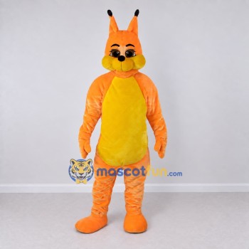 Custom Orange and Yellow Squirrel Mascot Costume Adult Full Body Suit for Wildlife Events