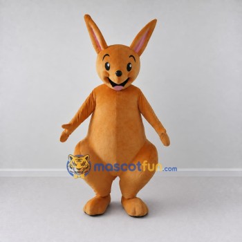 Custom Orange and Tan Kangaroo Mascot Costume Adult Full Body Suit for Wildlife Events