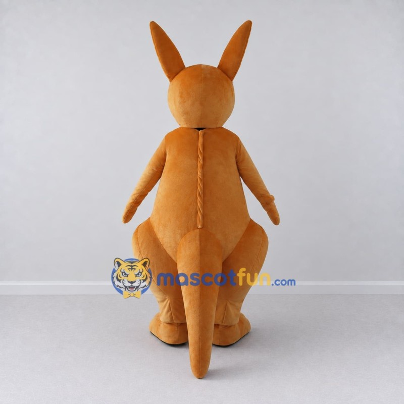 Custom Orange and Tan Kangaroo Mascot Costume Adult Full Body Suit for Wildlife Events Custom Orange and Tan Kangaroo Mascot Costume Adult Full Body Suit for Wildlife Events