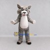 Custom Gray and White Wolf Character Mascot Costume Adult Full Body Suit for School Events Custom Gray and White Wolf Character Mascot Costume Adult Full Body Suit for School Events