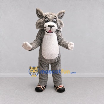 Custom Gray and White Wolf Character Mascot Costume Adult Full Body Suit for School Events Custom Gray and White Wolf Character Mascot Costume Adult Full Body Suit for School Events