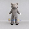 Custom Gray and White Wolf Character Mascot Costume Adult Full Body Suit for School Events Custom Gray and White Wolf Character Mascot Costume Adult Full Body Suit for School Events