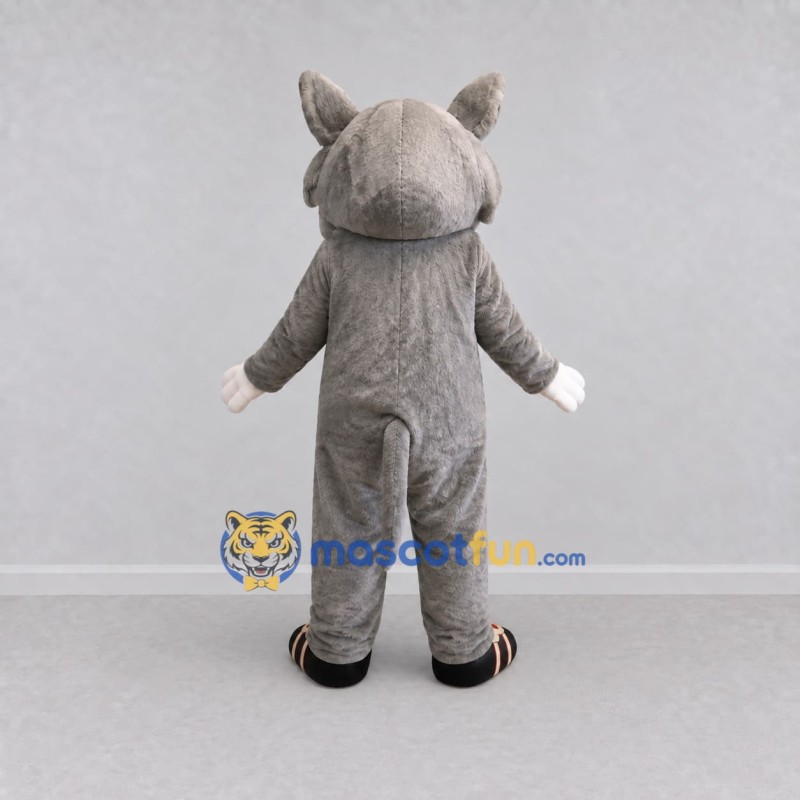 Custom Gray and White Wolf Character Mascot Costume Adult Full Body Suit for School Events Custom Gray and White Wolf Character Mascot Costume Adult Full Body Suit for School Events