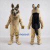 Custom Tan and Black German Shepherd Dog Mascot Costume Adult Full Body Suit for Sports Events