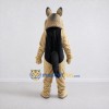 Custom Tan and Black German Shepherd Dog Mascot Costume Adult Full Body Suit for Sports Events