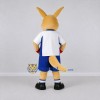 Custom Tan and Blue Kangaroo in Sportswear Mascot Costume Adult Full Body Suit for Sports Events