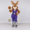 Custom Brown and Purple Rabbit in a Vest and Boots Mascot Costume Adult Full Body Suit for Theme Parties Custom Brown and Purple Rabbit in a Vest and Boots Mascot Costume Adult Full Body Suit for Theme Parties
