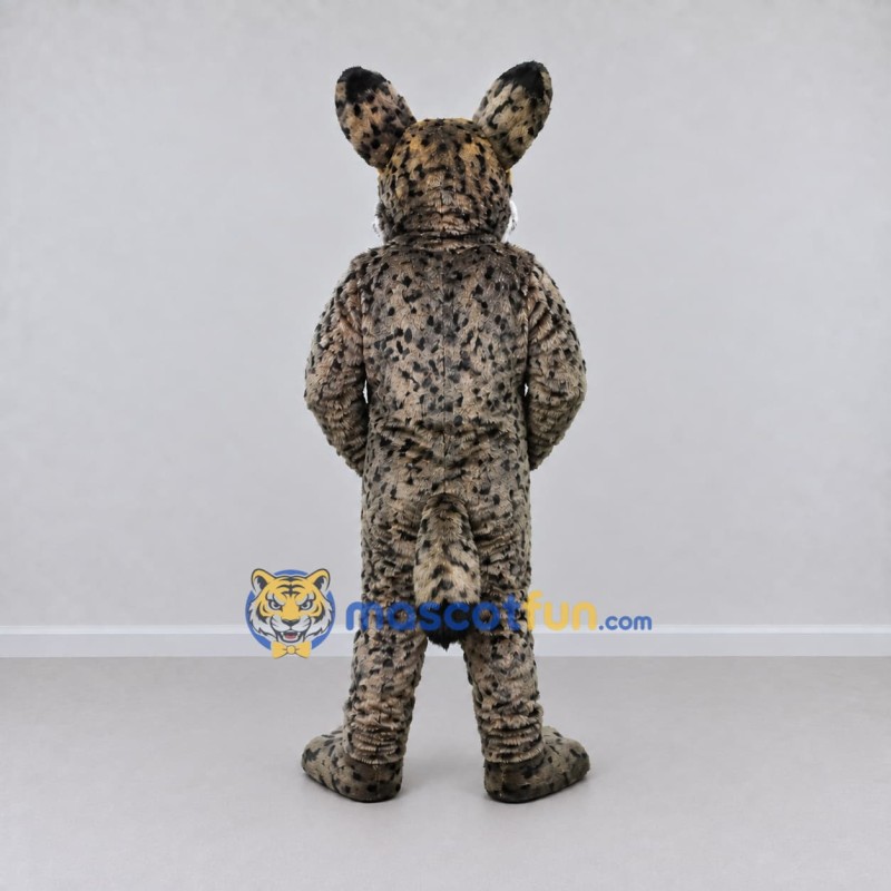 Custom Brown and Black Spotted Canine Character Mascot Costume Adult Full Body Suit for Wildlife Events Custom Brown and Black Spotted Canine Character Mascot Costume Adult Full Body Suit for Wildlife Events