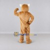 Custom Tan Fierce Big Cat Mascot Costume Adult Full Body Suit for Sports Events Custom Tan Fierce Big Cat Mascot Costume Adult Full Body Suit for Sports Events