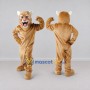 Custom Tan Fierce Big Cat Mascot Costume Adult Full Body Suit for Sports Events