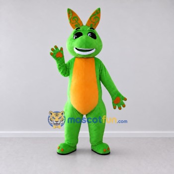 Custom Green and Orange Rabbit Mascot Costume Adult Full Body Suit for Easter Events Custom Green and Orange Rabbit Mascot Costume Adult Full Body Suit for Easter Events