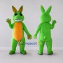 Custom Green and Orange Rabbit Mascot Costume Adult Full Body Suit for Easter Events