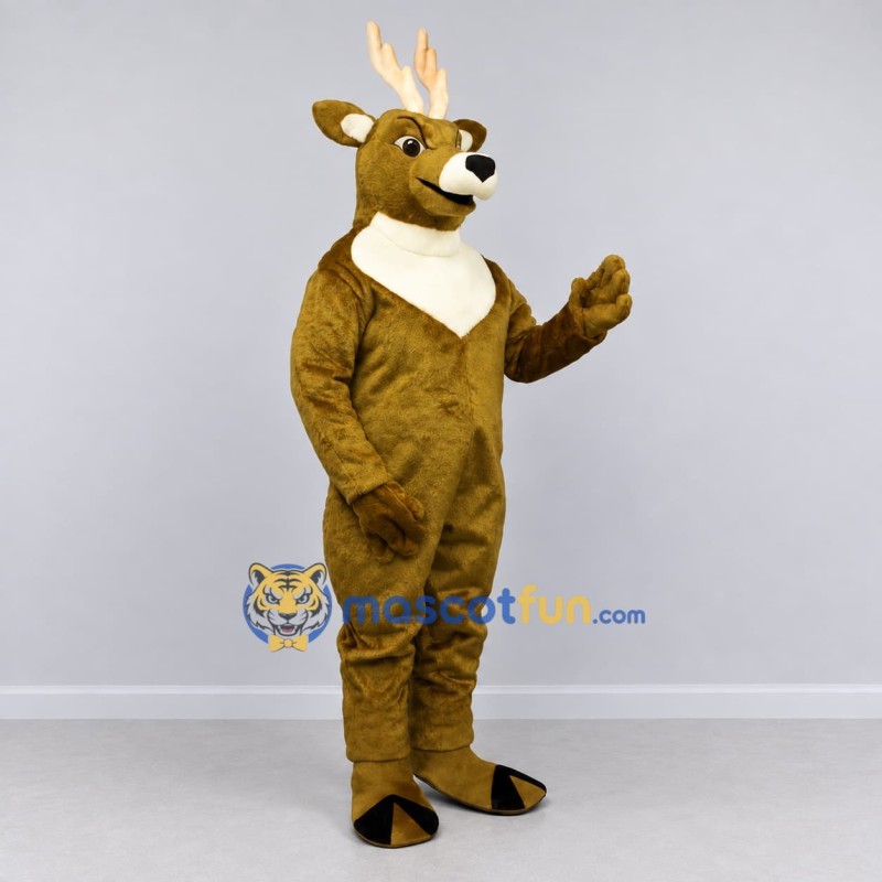 Custom Brown and Cream Deer Mascot Costume Adult Full Body Suit for Wildlife Events