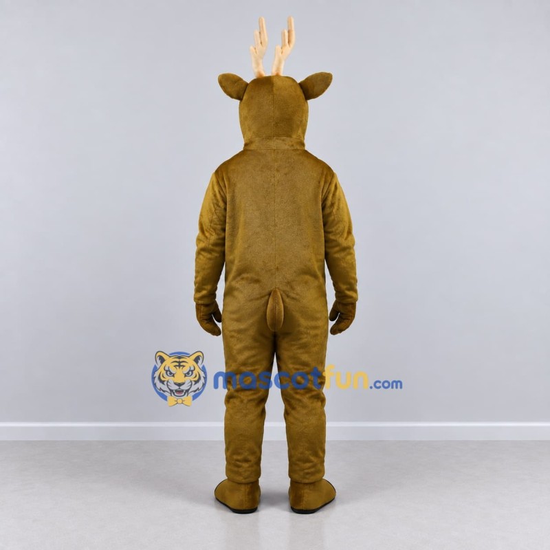 Custom Brown and Cream Deer Mascot Costume Adult Full Body Suit for Wildlife Events