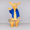 Custom Orange and Blue Kangaroo in a Jacket Mascot Costume Adult Full Body Suit for School Events Custom Orange and Blue Kangaroo in a Jacket Mascot Costume Adult Full Body Suit for School Events